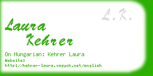 laura kehrer business card